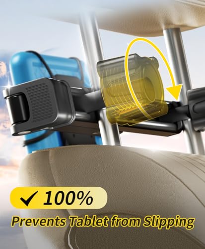 FANGOR Tablet Holder for Car - [3 in 1 Adjustable Extension Arm] Upgraded iPad Holder for car Backseat with Holding Net, Road Trip Essentials for Kids, for 4.7-13" iPad Pro, Air, Mini, Fire HD, Phone - size: 1 Pack - fit for 4.7-13" tablet and phone