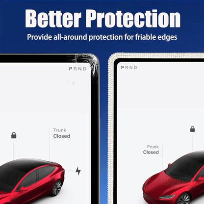 Bling Bling 15.4" Screen Protector Frame for Tesla Model 3 & Y - color: Silver_15.4"