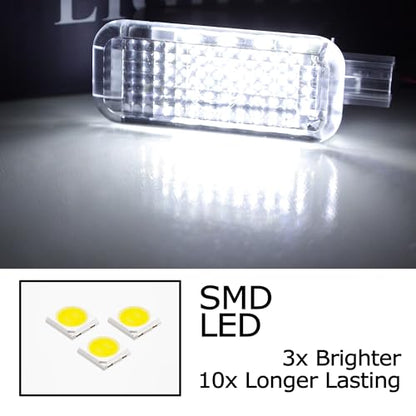 iJDMTOY Xenon White LED Footwell, Door Sill, Side/Under Door Lights, Compartment Glove Box or Trunk Cargo Lights, Compatible With Audi A1 A3 A4 A5 A6 A7 A8 Q3 Q4 Q5 Q7 Q8 - style: White