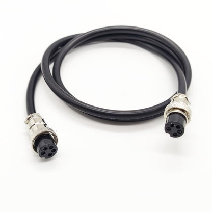 GX16 5 Pin Cable Double Female Head Aviation Cordset, GX16 5 Pin Panel Mount Circular Metal Aviation Connector Adapter Female to Female 20AWG（2Meter） - size: 6.56ft
