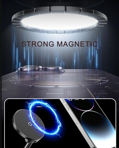 oricarmes Spinning Vacuum Magnetic Phone Holder 15W Fast Wireless Charger for All Smartphones & All Car Models Holds Like Glue on Bumpy Roads! FCC Certified car Phone Mount Magnetic