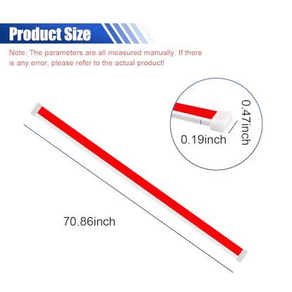 71 Inch Exterior Car LED Hood Light Strip, Red - color: Red