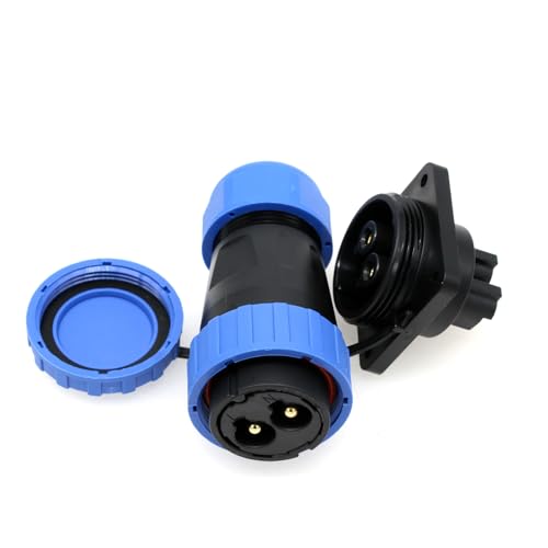 TY28 2 Pin Waterproof Connector 45A Power Electric Plug Socket Screw-Crimp Solder-Free Male Female Cable Quick-Disconnect for Boat Surfboard Solar Outdoor - color: Square, size: 2Pin 45A