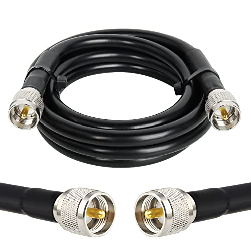MOOKEERF CB Coax Cable - RG213 Coaxial Cable UHF Male to Male 5FT Low Loss RG-213 UHF Cable CB Antenna Cable for Ham Radio/VHF Radio/SWR Meter/Antenna Analyzer - size: 5FT