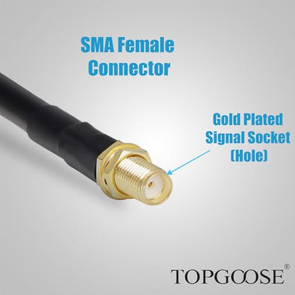 1ft SMA Male to SMA Female Cables 2PCS, RG58 Low Loss SMA Extension Cable for SDR Equipment Antenna Ham Radio,3G 4G LTE Antenna,ADS-B,GPS and etc - size: 1 ft - 2PCS