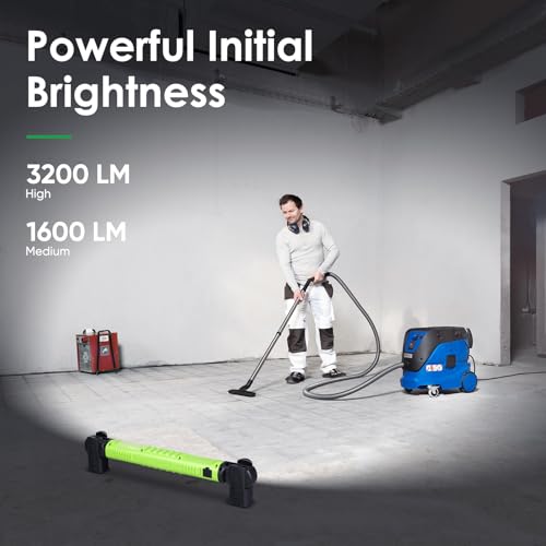 Ropelux Work Light 3rd Gen, 3200LM Bright Mechanic Under Hood Lights with 6000mAh, Rechargeable Portable Magnetic Trouble Lighting Bar with Hooks for Car Repair, Inspection, Emergency, Tool Gift, 1 Pc