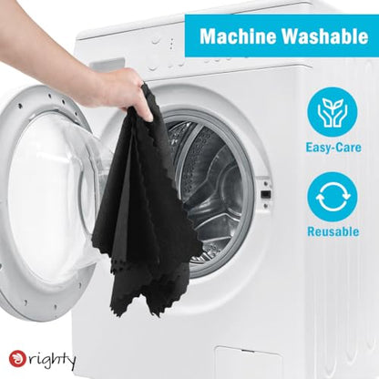 Orighty Microfiber Cleaning Cloth Bulk, 100 Pack, 11.5x11.5 inch, Black - color: Black, size: Pack of 100