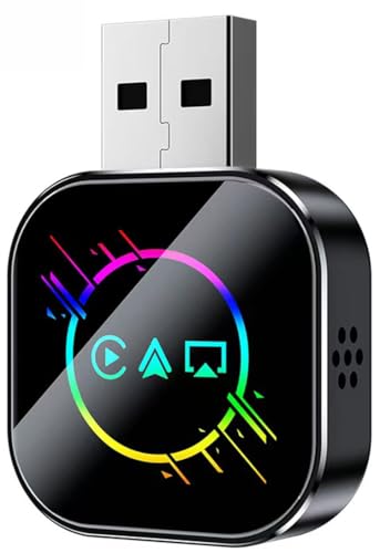 2026 Upgrade 3-in-1 Wireless Bluetooth 5.0 Car Screen Mirror Adapter - Instant Wired Plug Play Mini USB for iPhone/Android Phone Mirroring & Carplay Link Built-in Cars (H-B, for iPhone) - color: H-B, size: For iPhone