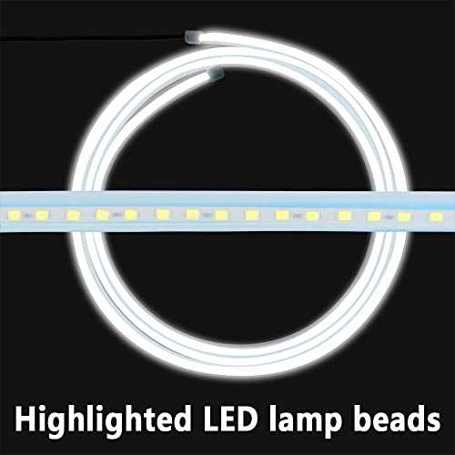 59" Flexible Car LED Hood Light Strip,High Brightness DIY Car Hood Light Strip for Daytime Running Lights,Universal Cars Hoods LED Lights Strips Cars Accessories Exterior (White/59inch)