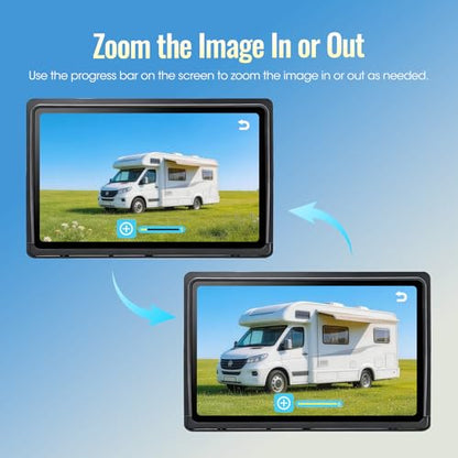 10.1" - 4 Magnetic Wireless RV Backup Camera System, 1080P DVR Touchscreen Rear Side Cameras for Monitoring, Compatible with Furrion Pre-Wired Plug, Night Vision Camera for Trailer Truck, A24 - size: 10.1" 4-CAM