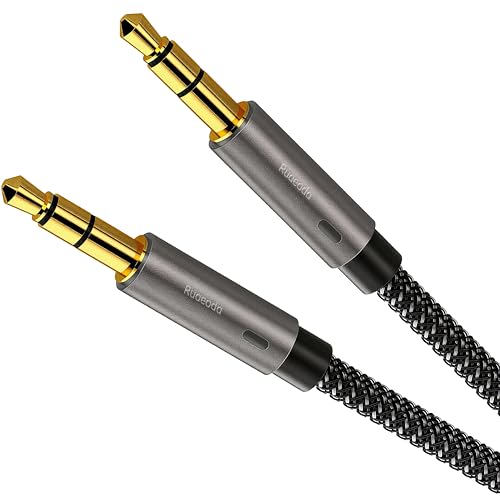 Aux Cord 3 ft,Sweat-Resistant 3.5mm Audio Cable Male to Male Stereo Hi-Fi Sound Nylon Braided aux to aux TRS 1/8 Cable for Headphones Car Home Stereos Speakers - size: 3.3Ft