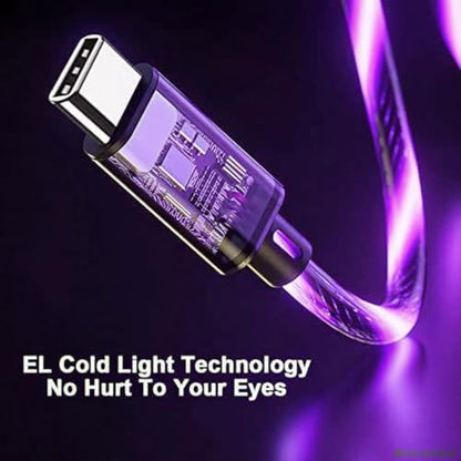 IHAO USB C to C Charger Cable PD Fast Charge and High Speed Sync Visible LED Current Flowing Compatible with All USBC Device-39Inches Purple - color: USB C TO C Purple