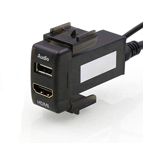 Timloon HDMI Socket Mount Cable +USB Audio Input Use for Nissan