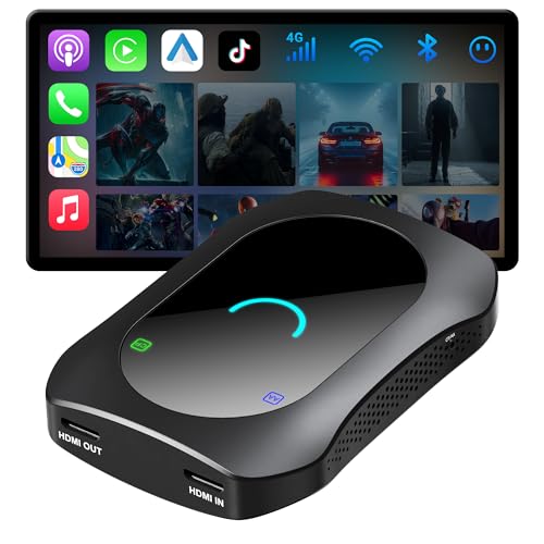 Magic AI Box, Wireless CarPlay/Android Auto Adapter, Car Video Box Supports for Netflix/YouTube/TikTok/TF Card, DriveChat AI Smart Box with GPS/Dual Bluetooth - color: Satin Gray