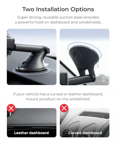 iOttie Easy One Touch Advanced Universal Car Mount Dashboard & Windshield Suction Cup Phone Holder for iPhone, Samsung, Google, All Smartphones - style: Advanced