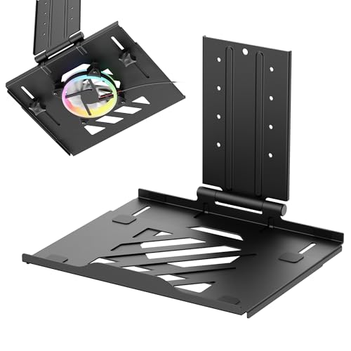 AVLT Adjustable Laptop Tray with Support for Fans Black (Fan Not Included) - color: Black