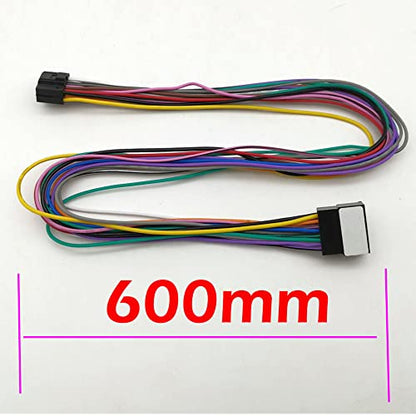 16pin Car Radio Stereo Power Retrofit on Harness Cable Extension Wire Cord 600MM Length for Aftermarket Android GPS Head Unit