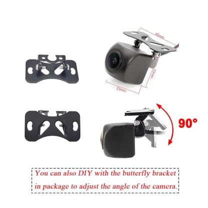 AHD 1080P/CVBS Car Rear/Front View Camera Fisheye Lens License Plate Camera with RCA Cable & Vehicle Camera for BMW 3 E46 E90 E91 E92 5 E39 E60 E61 X5 E53 E70 & 170° Wide-angle HD Backup Camera