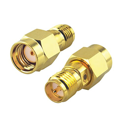 RP-SMA Male To RP-SMA Female Connector Upgraded Gold-Plated Adapter DC-18GHz VSWR ≤1.15 For FPV Drone Signal Booster Wireless LAN Device Pack Of 2 - size: RP-SMA Male to RP SMA Female