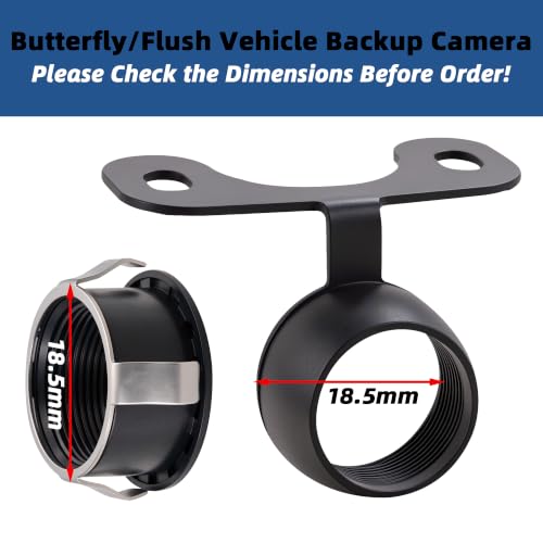 Universal Adjustable Round Car Rear Camera Mounting Bracket Kit - size: Butterfly&Flush Camera Mount