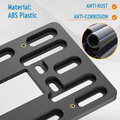 Aootf Front License Plate Bracket Holder, Bumper License Plate Mounting Kit - color: Black Bracket