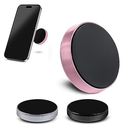 TRUE LINE Automotive Magnetic Phone Mount for Car - Magnetic Car Phone Holder - Magnet Phone Holder for Car, Magnetic Phone Mount for Car, Magnetic Phone Holder with Silicone Pad (Pink) - color: PINK
