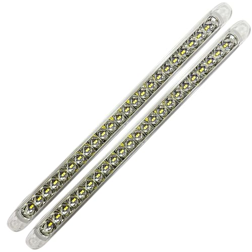 All Star Truck Parts 2PC White 17" 46 LED Light Bar Backup Reverse Spot Ilumination Step Rear Tail Trailer Light Motorcycle Utility Boat Trailer Car Truck Cargo Toy Hauler Surface Mount Waterproof - color: 2x White