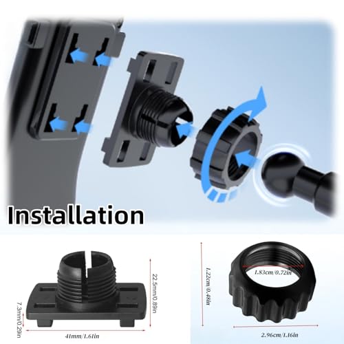 CD Slot Mount for Carplay Screen 17mm Ball Adapter with 4-Button Lock Compatible with 7-10.26 Inch Portable Car Play Baby Camera Monitors Cell Phone Replacement Cd Mount