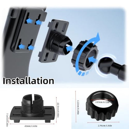 CD Slot Mount for Carplay Screen 17mm Ball Adapter with 4-Button Lock Compatible with 7-10.26 Inch Portable Car Play Baby Camera Monitors Cell Phone Replacement Cd Mount