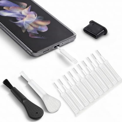 Charging Port Cleaning Kit, Cell Phone Cleaning Kit - 13PCs Phone Charging Port Cleaner - USB C Ports Cleaner Tool - Mini Brushes Cleaners for Speaker, Receiver, Earbuds & Smartphones