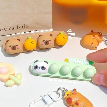 Panda Silicone Cord Organizer, Self Adhesive Cable Clip, Multi Purpose Wire Holder for Desk Nightstand Car, Kawaii Animal Desk Decor for Home Office Students(Panda)