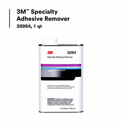 3M Specialty Adhesive Remover 38984, Transparent, Solvent Based, 1 Quart - size: 1 Count (Pack of 1), style: 3M Specialty Adhesive Remover
