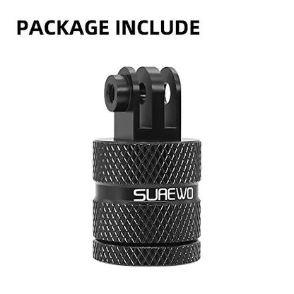 Aluminum 1/4 inch 20 Camera Tripod Adapter Mount, 360° Rotation 1/4"-20 Aluminum Tripod Adapter Mount Compatible with GoPro Hero 13/12/11/10, DJI Action 6/5 Pro/4, Xiaoyi and More Standard - color: 1/4"-20 Tripod Adapter Mount