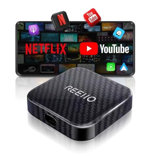 Wireless CarPlayBox with Netflix/YouTube/TF Card Slot Convert Wired CarPlay to Wireless Adapter for 2017 and Above Original Wired CarPlay Car