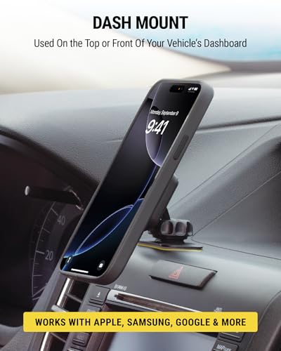 Scosche MAGDM-10KFLT MagicMount Magnetic Car Phone Mount for Dashboard, 360° Adjustable Magnet Head, Universal Cell Phone Holder for Car Compatible with iPhone Samsung & All Devices (Pack of 10) - size: 10 Pack, style: Dash