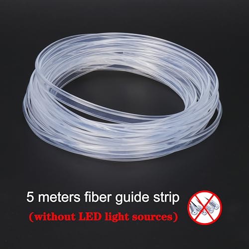 Fiber Optic Waterproof Car Side Glow LED Illumination Optic Fiber Band Car Interior Atmosphere Neon Cold Lights 5 Meters (16.40ft) - size: 5 Meters (16.40ft)