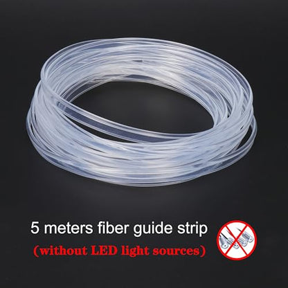Fiber Optic Waterproof Car Side Glow LED Illumination Optic Fiber Band Car Interior Atmosphere Neon Cold Lights 5 Meters (16.40ft) - size: 5 Meters (16.40ft)