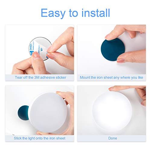 Ferswe Rechargeable Tap Lights, Dimmable Touch Night Lights with 1000mAh Large Battery, Stick on Light for Closet, Bedroom, Bathroom and Cabinet (2 Pack) - color: White