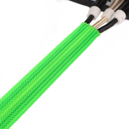 25ft PET Expandable Braided Cable Sleeve 1/6inch(4mm) Pet Braided Cable Sleeve for Audio Video Device Wire Automotive Wire (Green) - color: Green, size: 4mm"(1/6 inch)