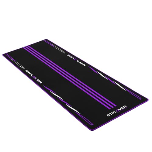 GTPLAYER Gaming Floor Mat Sim Racing Cockpits | Easy to Clean, Anti-Slip Racing Floor Mat | Dimensions: 56.3x28 inches (Purple) - color: Purple