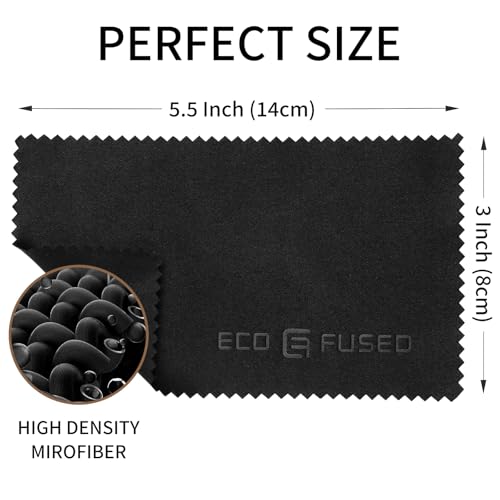 Eco-Fused 극세사 클리닝 천 - 50팩 - 안경, 안경, 카메라 렌즈, 아이패드, 태블릿, 휴대폰, 스마트폰, 노트북, LCD 스크린 및 기타 섬세한 표면 청소용 (14 x 7.6cm(5.5 x 3인치)) - color: 50팩 - (14 x 7.6cm(5.5 x 3인치))
