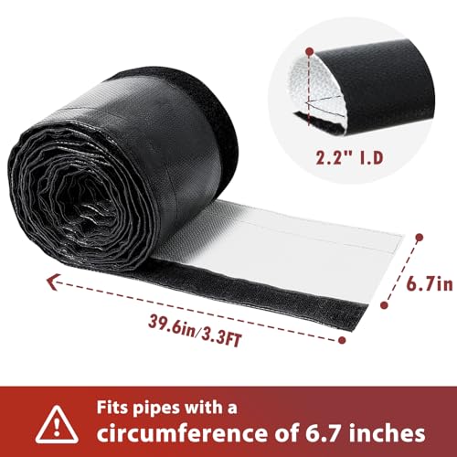 Wire Heat Shield Wrap for Car Hose Lines, 2.2" I.D. x 3.3FT, Black - color: Black, size: 2.2" I.D. x 3.3FT