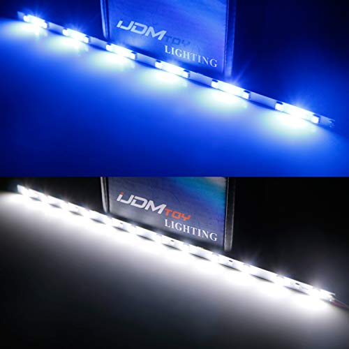 iJDMTOY 12-Inch 18-SMD from Blue to White Color Changing LED Strip Light Compatible with Car Trunk Cargo Area or Interior Ambient Illumination - style: Blue/White