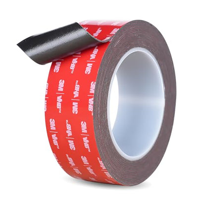 Double Sided Tape Heavy Duty, Waterproof Mounting Foam Tape, 16.5ft Length, 1.57in Width, High Temperature Resistant Adhesive Tape for Car, LED Strip Light, Office Decor, Uses VHB 5952 Raw Material - size: 1.57in x 16.5ft