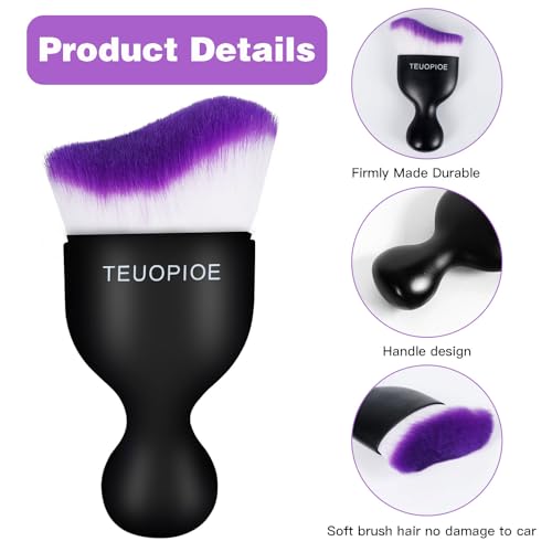 Car Detailing Brush for Interior Dusting and Air Vents,Purple - color: Purple