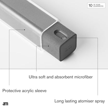 am Mist Screen Cleaner Spray with Microfiber Cloth – Alcohol-Free, Gray - color: Gray, size: 0.35 Fl Oz (Pack of 3)