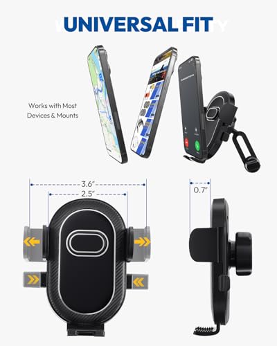2-in-1 Cup Holder Cell Phone Holder,Adjustable 360° Rotation Universal Phone Holder Fits 4.0-7.0" Devices, Compatible with 12-40 oz Bottles