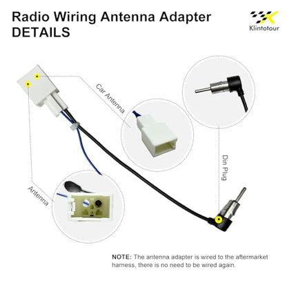 Aftermarket Radio Wiring Adapter Compatible with Toyota 2008-2019, 16Pin Android Car Stereo Harness with Antenna Adapter 28Pin SWC Reverse USB Port, Fit for Camry Corolla 4Runner RAV4 Tundra - style: with 28Pin swc, antenna,usb port