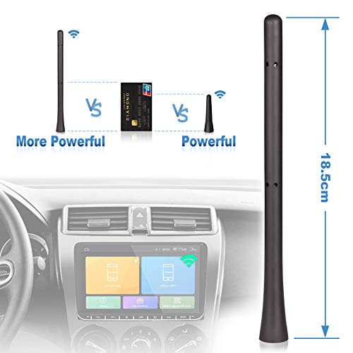 Eightwood Car Radio Rubber Antenna Mast 7in, AM FM Car Antenna Replacement - color: antenna mast