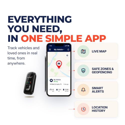 Family1st Portable Automobile GPS Trackers for Vehicles, Cars, Loved Ones, Real Time Tracking App, Up to 30 Days Battery Life, Hidden Tracking for Theft Protection & Subscription Needed.